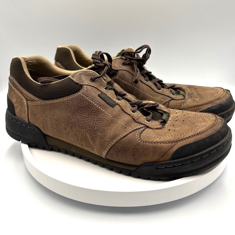 Ahnu‎ Hiking Shoes 11 Brown Gorpcore Leather Low Top Trail Sneakers AF2398SMKB